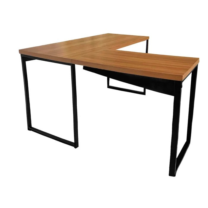 Mesa Escrivaninha em L Grossa 150x128 Nogal/Preto