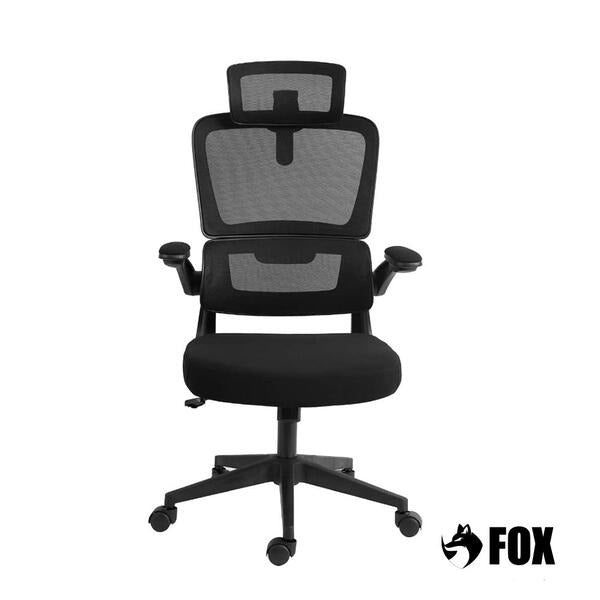 Cadeira de Escritório Presidente Giratória Preta Z411 com Encosto Ergonômico