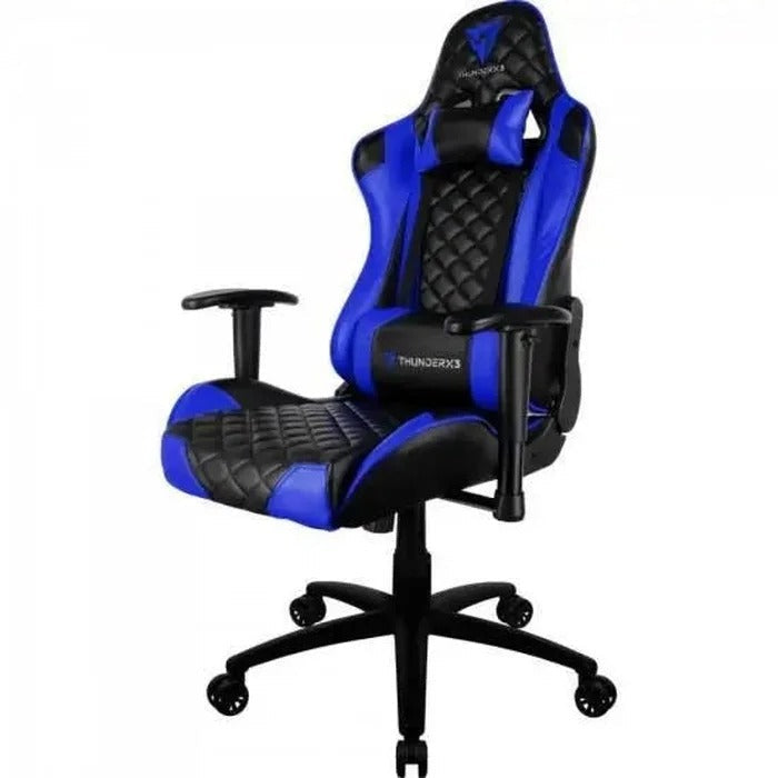 Cadeira Gamer Ergonômica Reclinável 180° com Braços 2D Preta e Azul