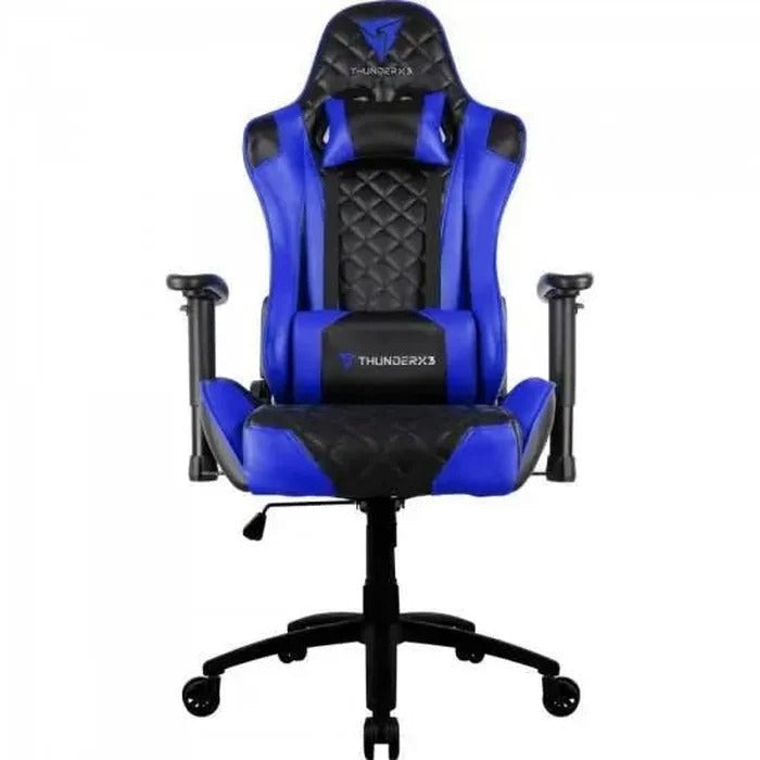 Cadeira Gamer Ergonômica Reclinável 180° com Braços 2D Preta e Azul