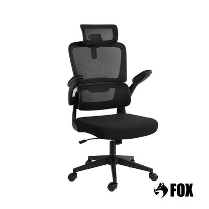 Cadeira de Escritório Presidente Giratória Preta Z411 com Encosto Ergonômico