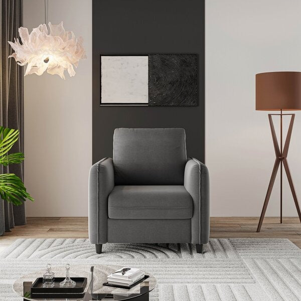 Poltrona Orquídea Vintage em Veludo Dream Touch Cinza