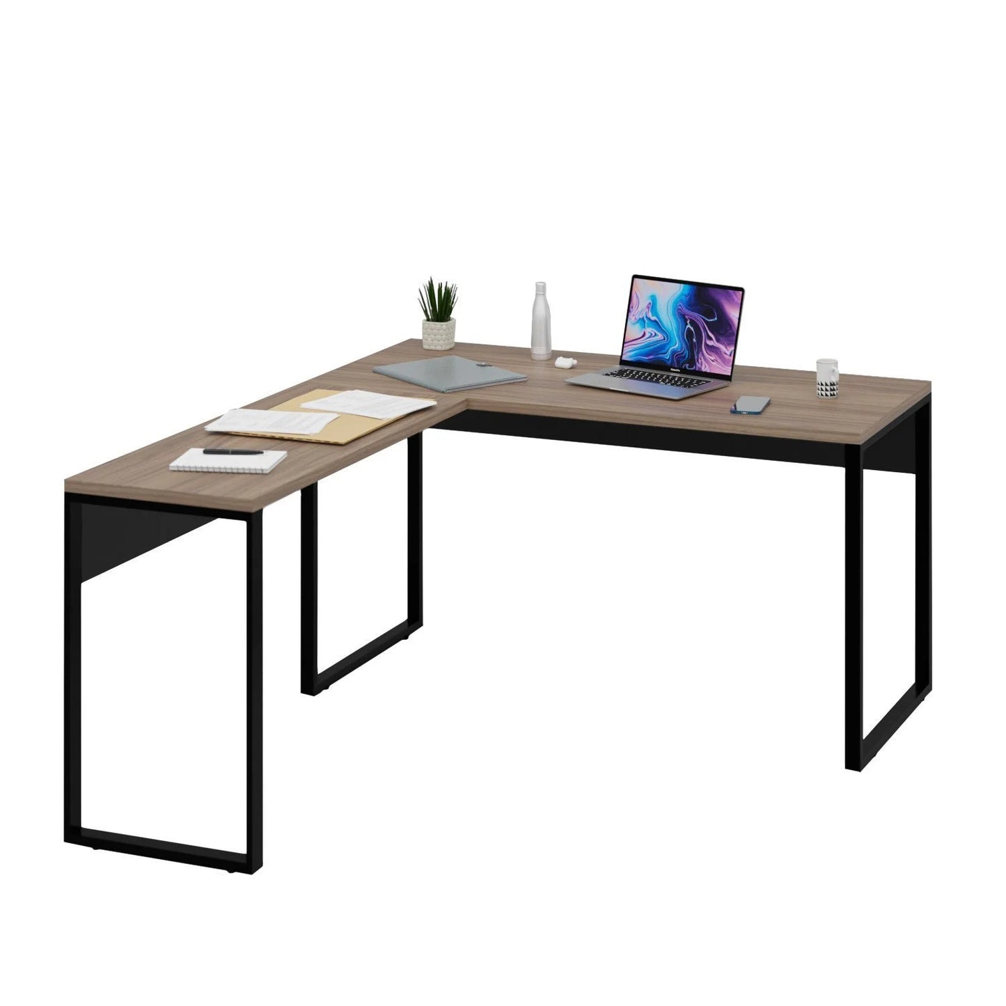 Mesa de Canto em L para Escritório 140x150cm Tampo 30mm