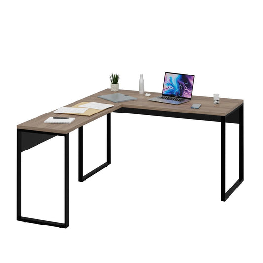 Mesa de Canto em L para Escritório 140x150cm Tampo 30mm