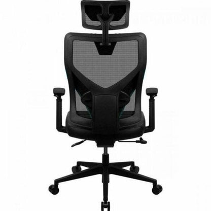 Cadeira Gamer Ergonômica Preto e Ciano com Encosto Reclinável Yama1