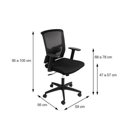 Cadeira Diretor Ergonômica NR17 com Tela Mesh e Base Giratória