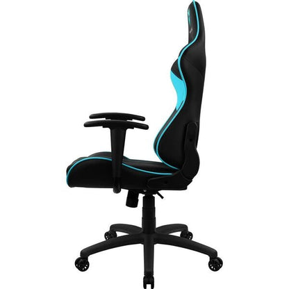Cadeira Gamer Reclinável Couro Sintético Preto Azul com Almofadas EC3