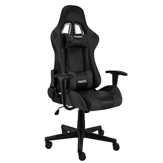 Cadeira Gamer Reclinável com Espuma Injetada e Base Metálica Preta