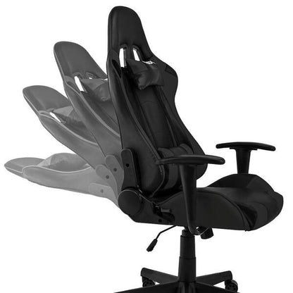 Cadeira Gamer Reclinável com Espuma Injetada e Base Metálica Preta