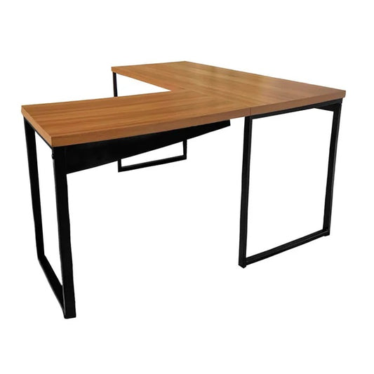 Mesa Escrivaninha em L Grossa 150x128 Nogal/Preto