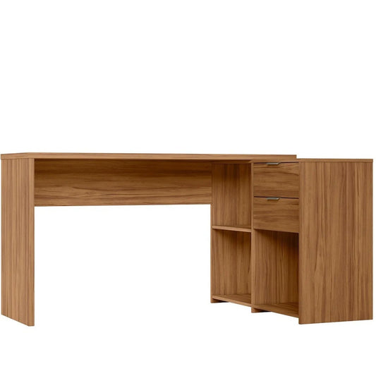 Mesa de Escritório em L 2 Gavetas 3 Nichos Office NT 2060