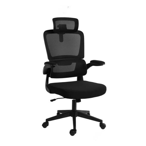 Cadeira de Escritório Presidente Giratória Preta Z411 com Encosto Ergonômico