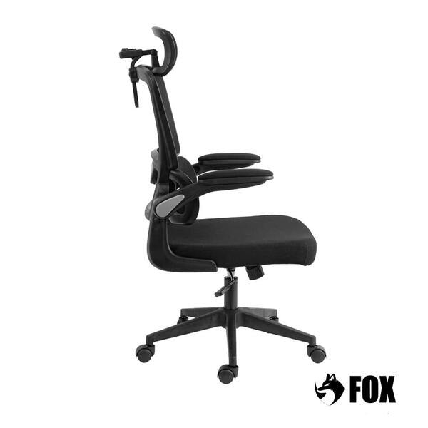 Cadeira de Escritório Presidente Giratória Preta Z411 com Encosto Ergonômico